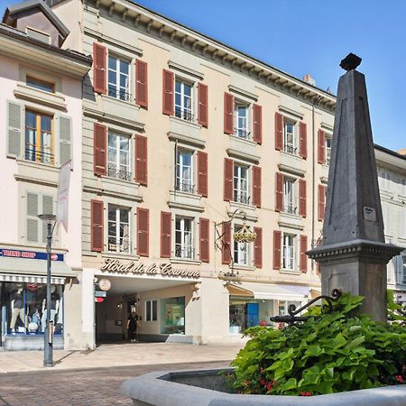 Hotel De La Couronne Morges Bagian luar foto