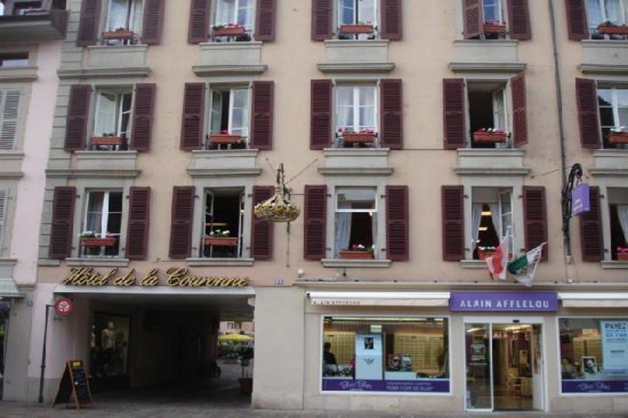 Hotel De La Couronne Morges Bagian luar foto